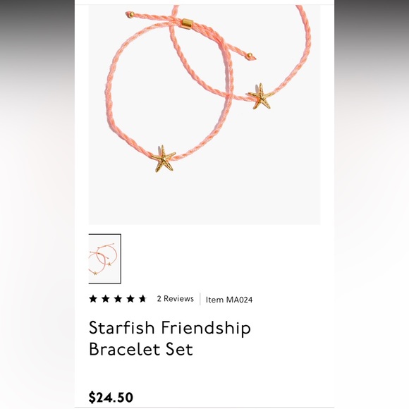 NWT Madewell Starfish 2 pack Friendship bracelets set - Picture 8 of 9